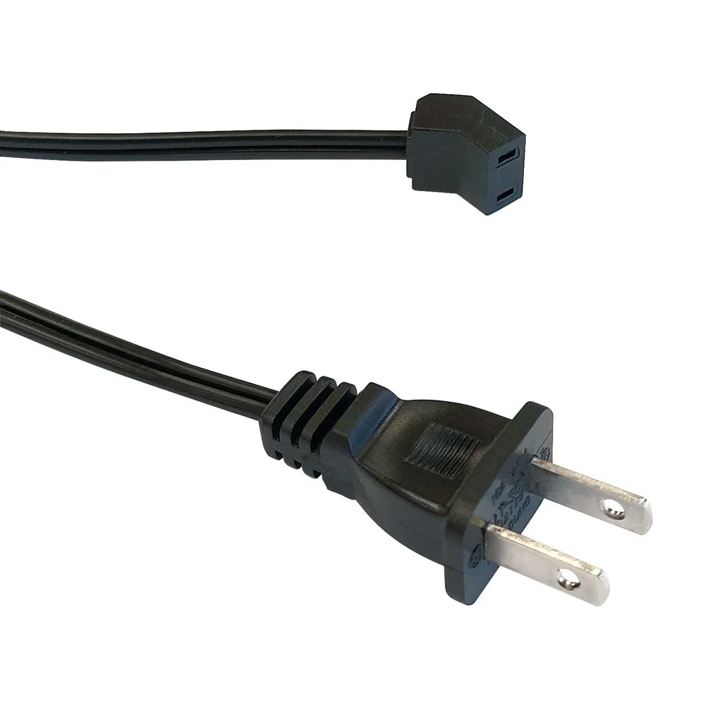 Fan Power Cord - 45AngledFan Terminal Receptacle to AC Plug, 72" (CFC-A72P)