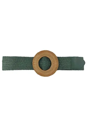 FASHNZFAB Women's Modern Straw Round Belt