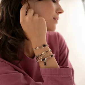 Feeling Garnet Bracelet Silver Coloured
