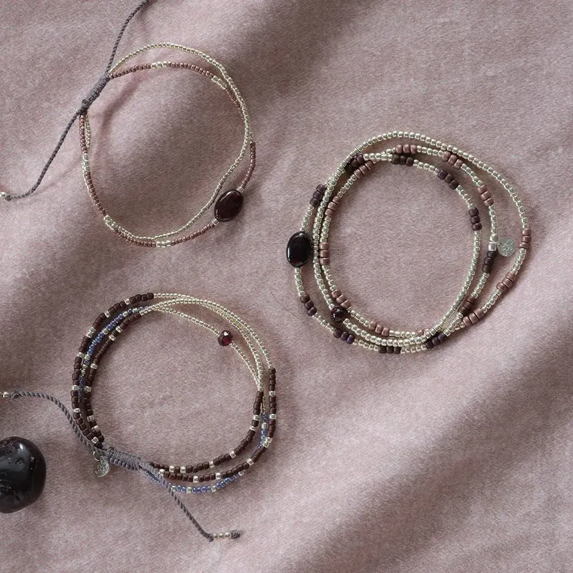 Feeling Garnet Bracelet Silver Coloured
