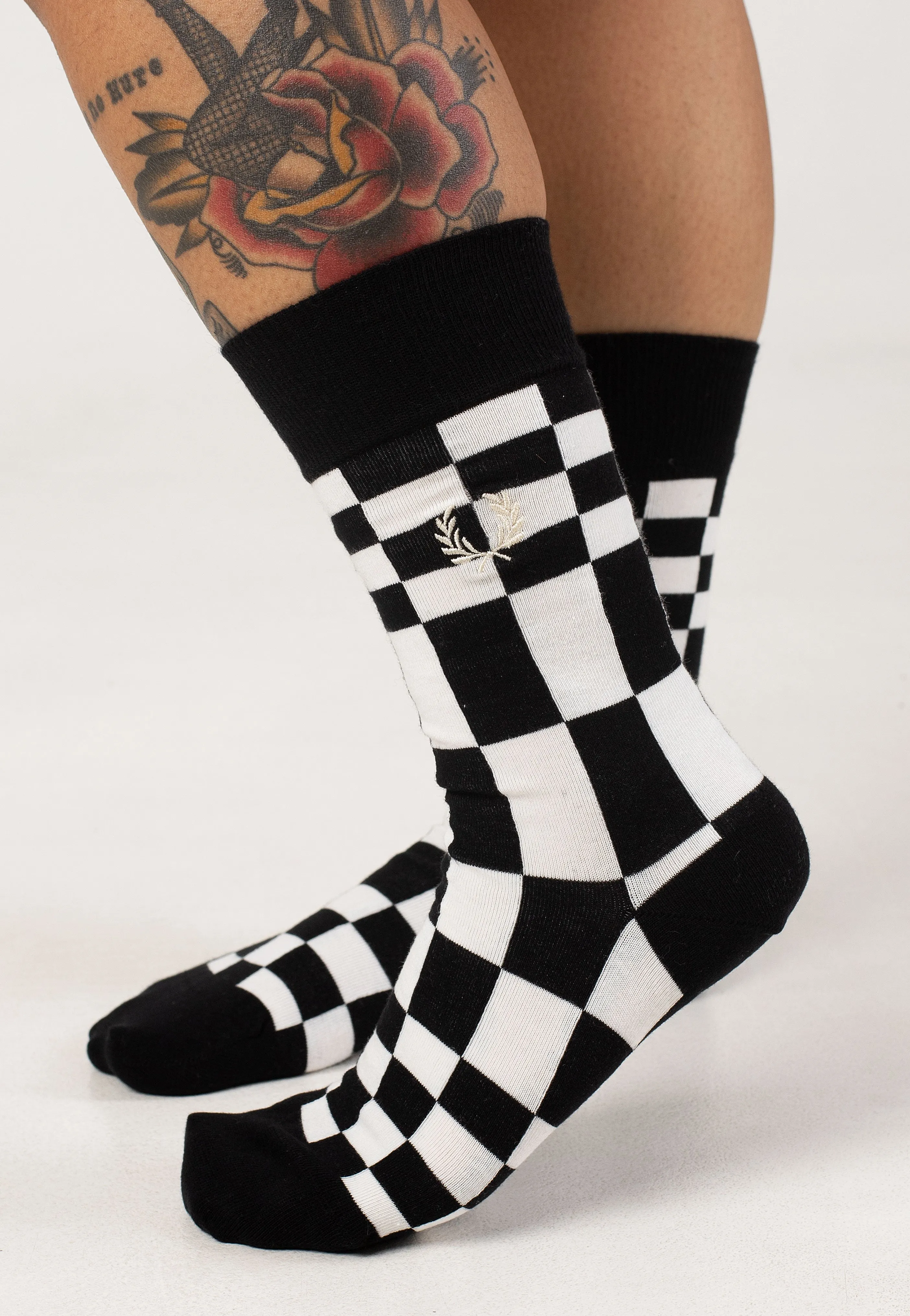 Fred Perry - Chequerboard Black - Socks