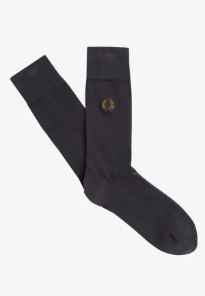 Fred Perry - Classic Laurel Wreath Anchor Grey/Dark Caramel - Socks