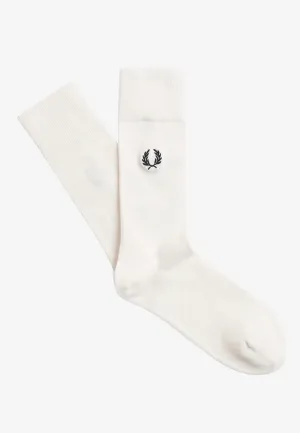Fred Perry - Classic Laurel Wreath Snowwhite/Black - Socks