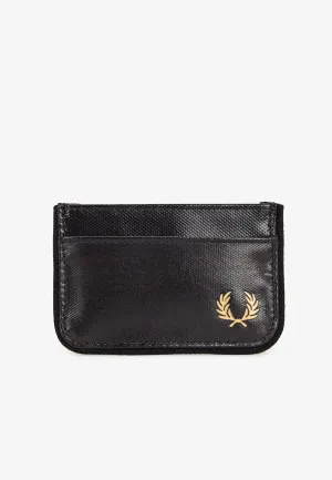 Fred Perry - Coated Polyester Black/Gold - Card Holder