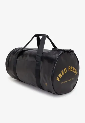 Fred Perry - Tonal Large Barrel Black/Gold - Dufflebag