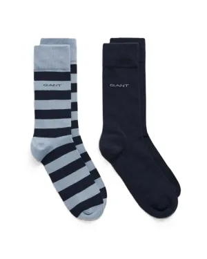 Gant Barstripe & Solid Socks Dove Blue 43-45