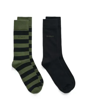 Gant Barstripe & Solid Socks Pine Green 43-45