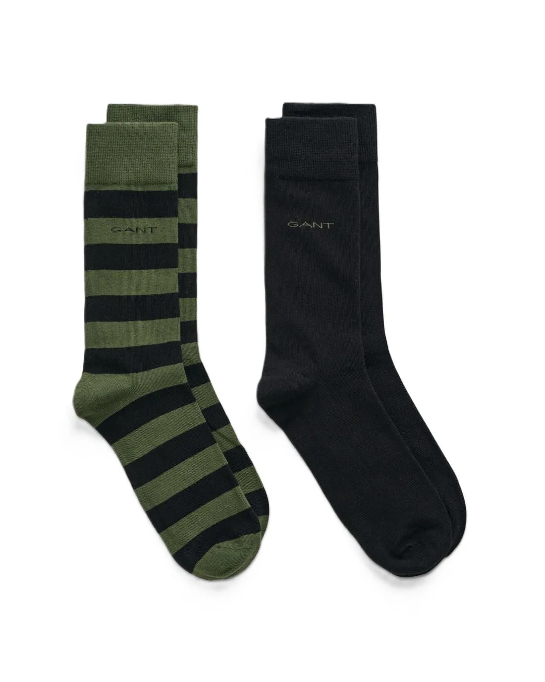 Gant Barstripe & Solid Socks Pine Green 43-45