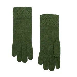 Gloves With Basket Weave Cuff