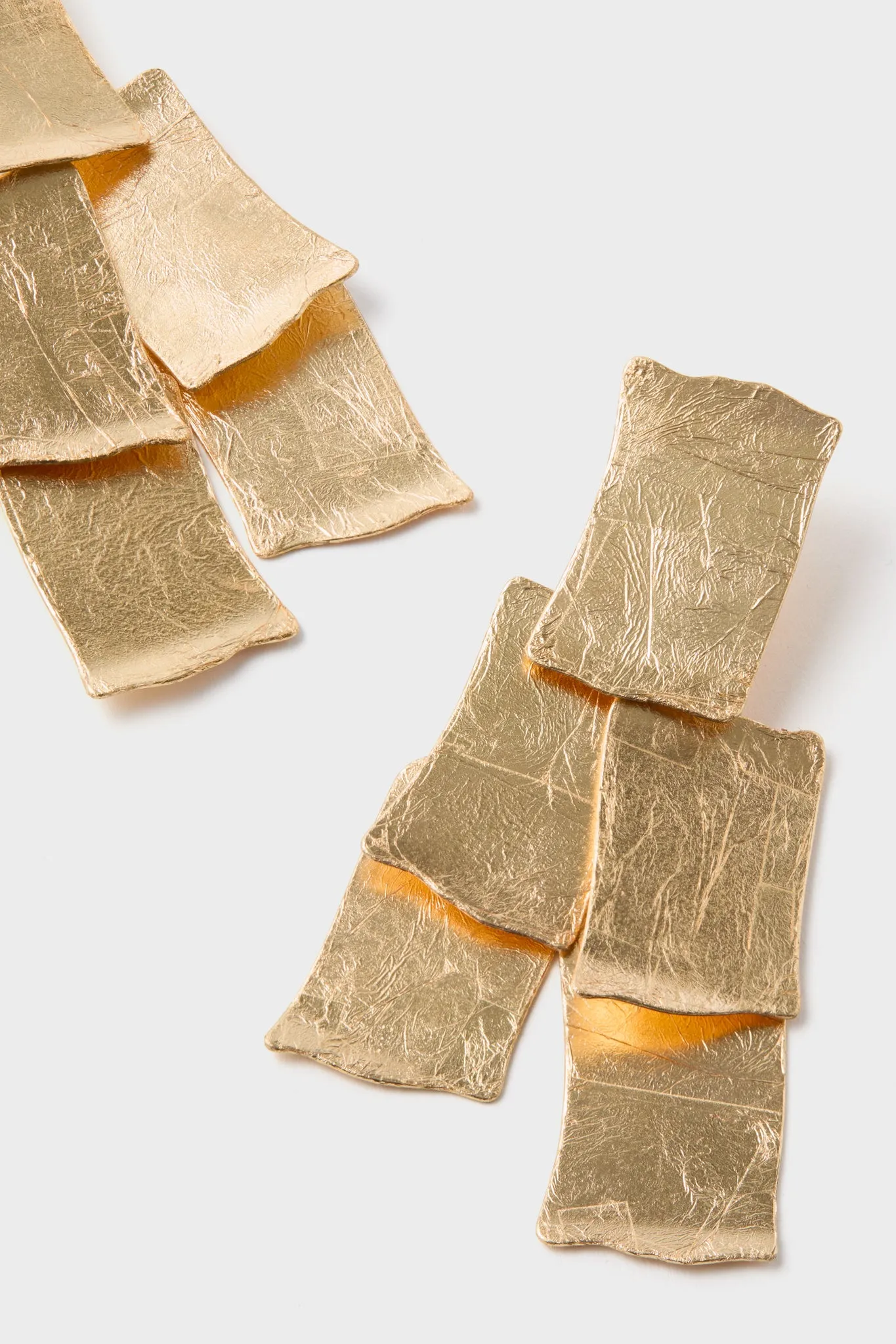 Gold Foiled Wood Brooklyn Earrings