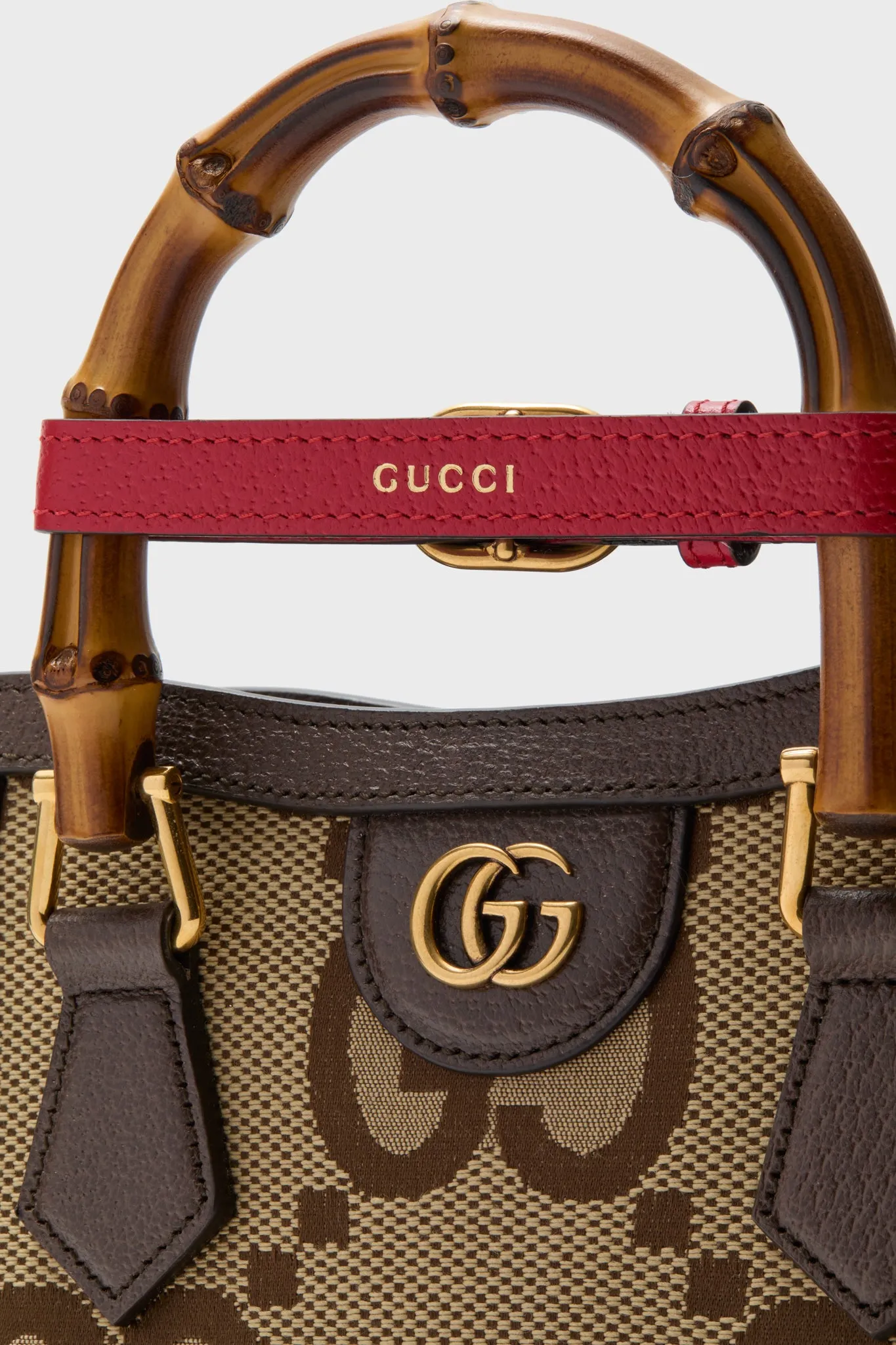 Gucci Beige Brown Canvas Shoulder Bag