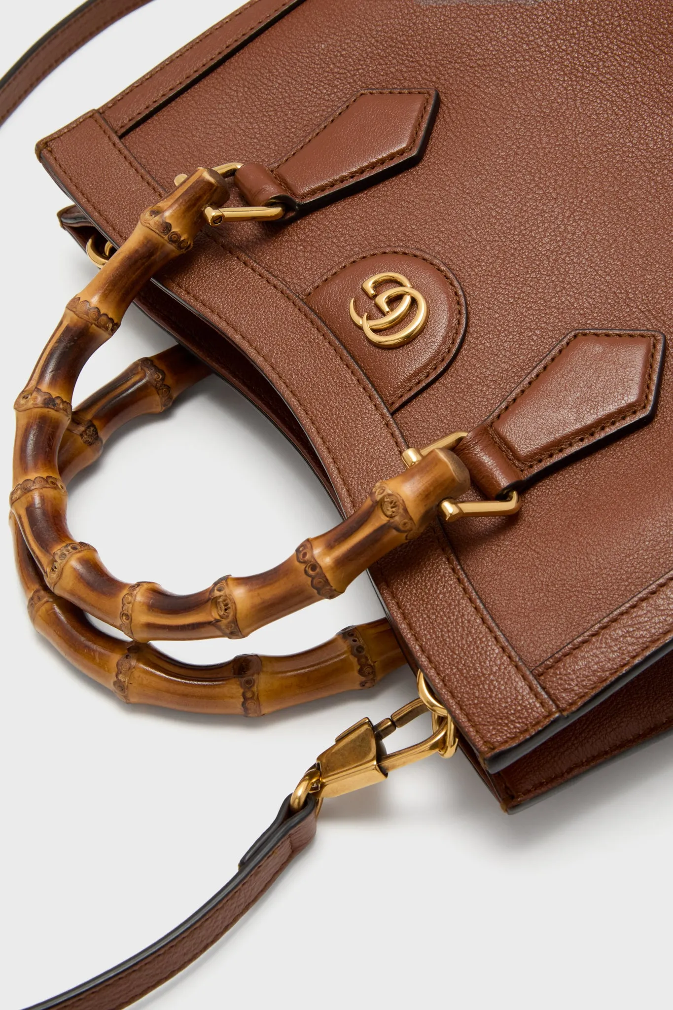 Gucci Brown Diana Bamboo Handle Tote