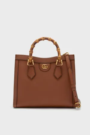 Gucci Brown Diana Bamboo Handle Tote