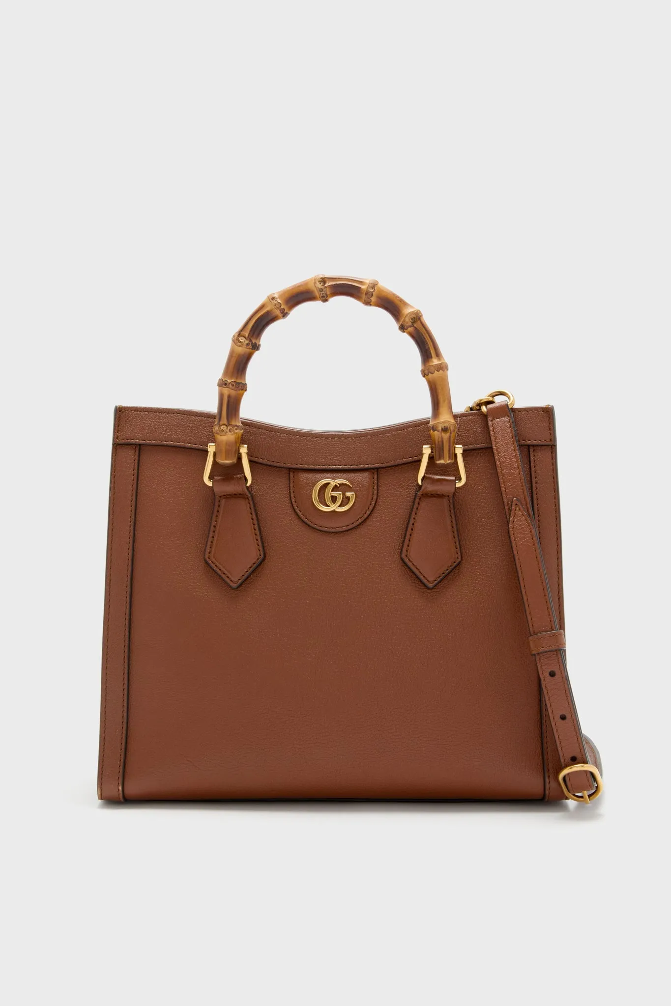 Gucci Brown Diana Bamboo Handle Tote