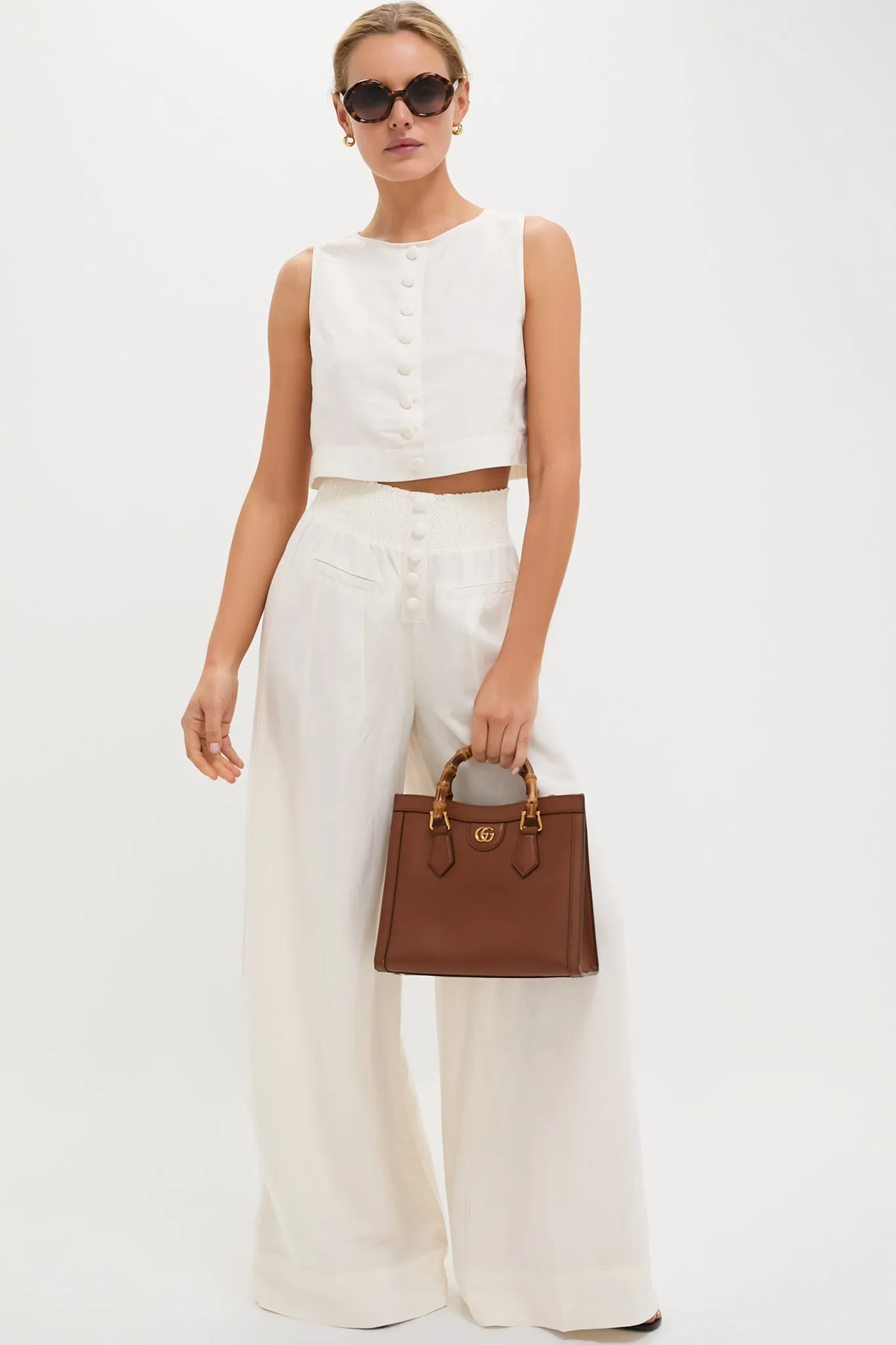Gucci Brown Diana Bamboo Handle Tote