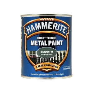 Hammerite Direct To Rust Metal Paint - Smooth Finish in Wild Thyme 750ml