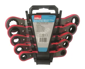 Hilka 5 Piece Metric Ratchet Ring Spanner Set