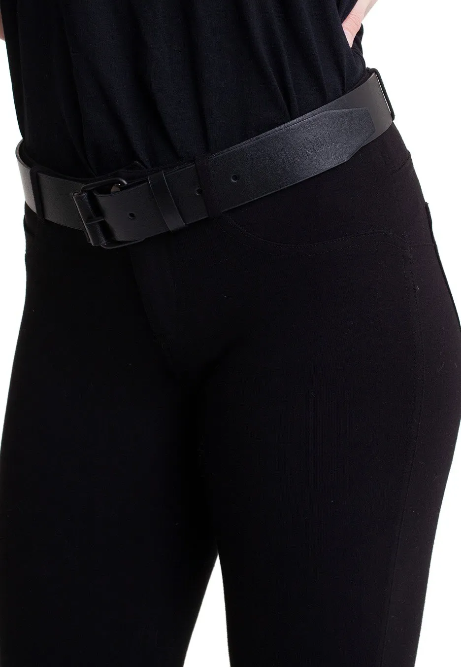 Ironnail - Stripe wWith Fat Loop Black - Belt