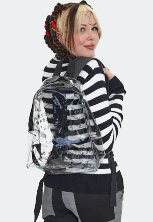 Jawbreaker - Gothic Skull Clear Mini Black - Backpack