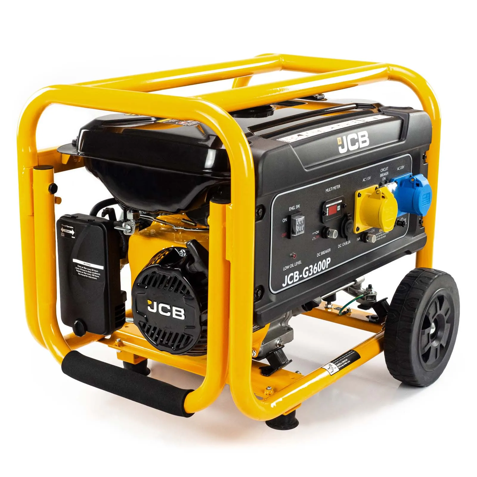 JCB 3.6kW Petrol Site Generator 115V/230V 224cc JCB-G3600P