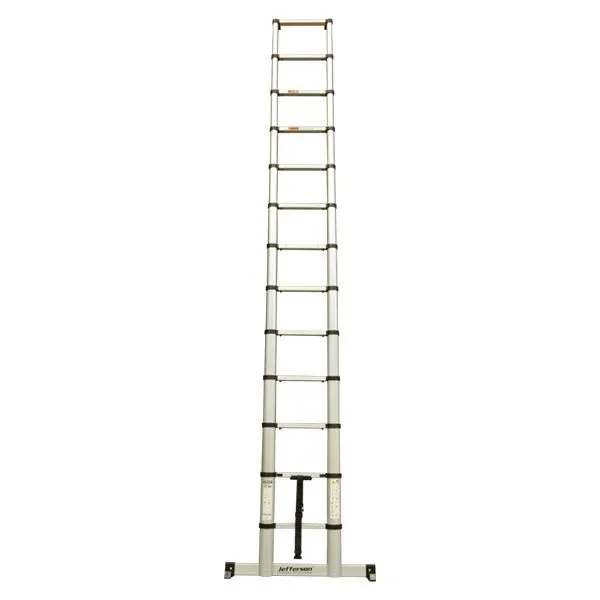 Jefferson 3.8m Safe Close Telescopic Ladder With Stabilising Base Bar