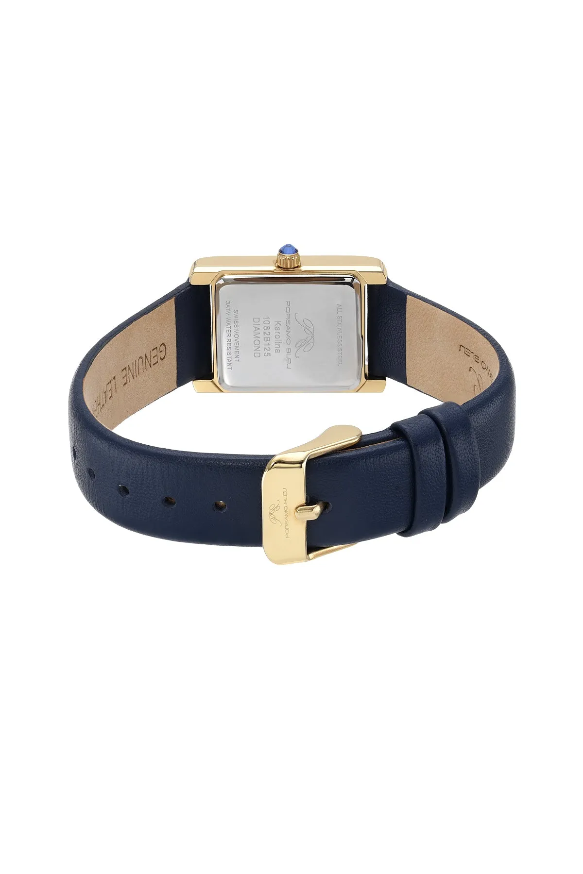 Karolina Women's Diamond Watch with Blue Leather Band