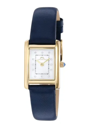 Karolina Women's Diamond Watch with Blue Leather Band