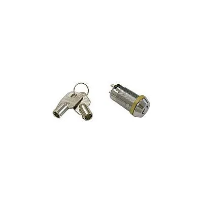 Key Switch - SPST 2A/12VDC, (ON)-OFF, Round Key (SS-095-1H0)