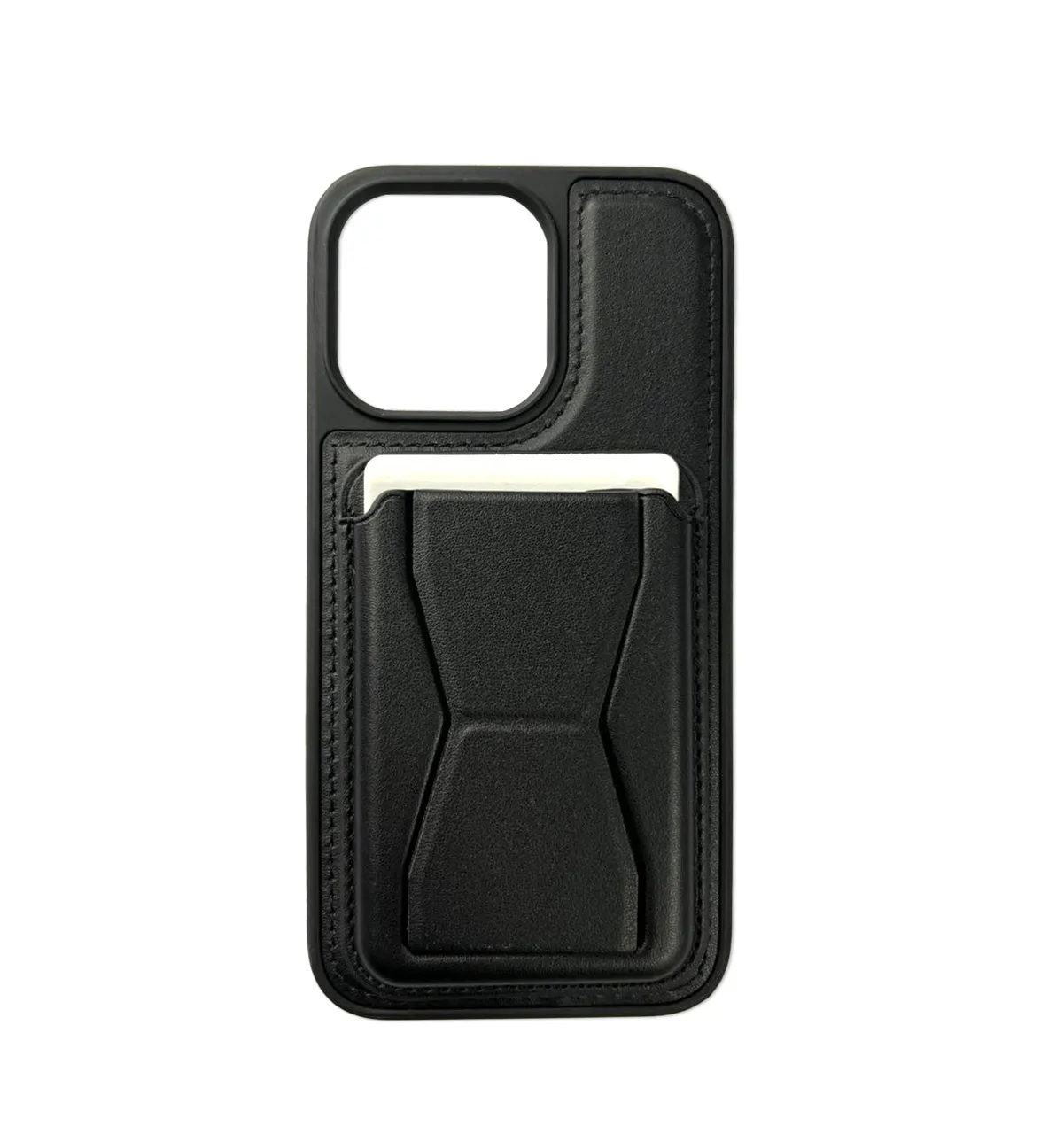 Lishen Leather Case with Card Pocket for iP11 Pro Max, Black