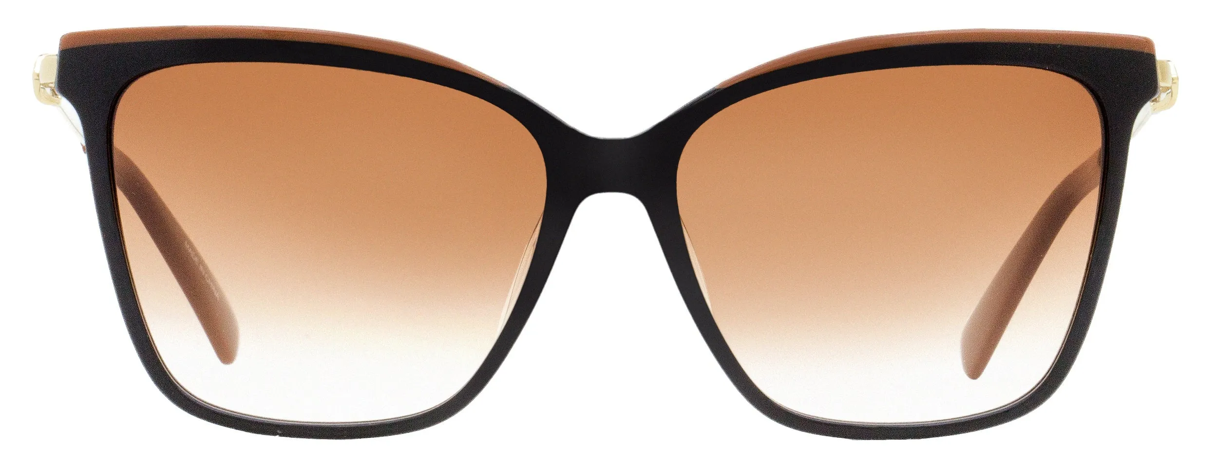 Longchamp Women's Square Sunglasses LO683S 001 Black/Brown/Gold 56mm