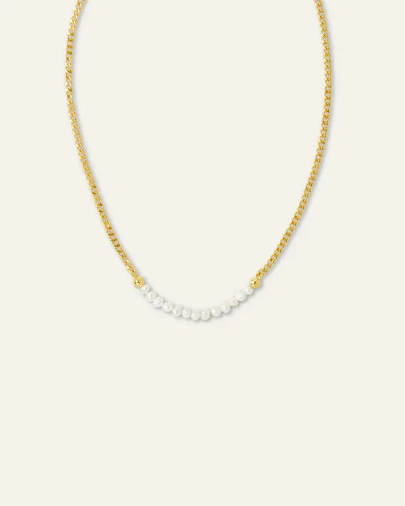 Margot Pearl Beaded Chain Necklace