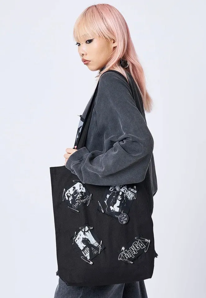 Minga London - Gothic Romance Black - Tote Bag