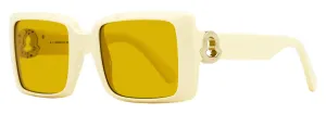 Moncler Women's Promenade Sunglasses ML0244 25E Ivory/Gold 53mm