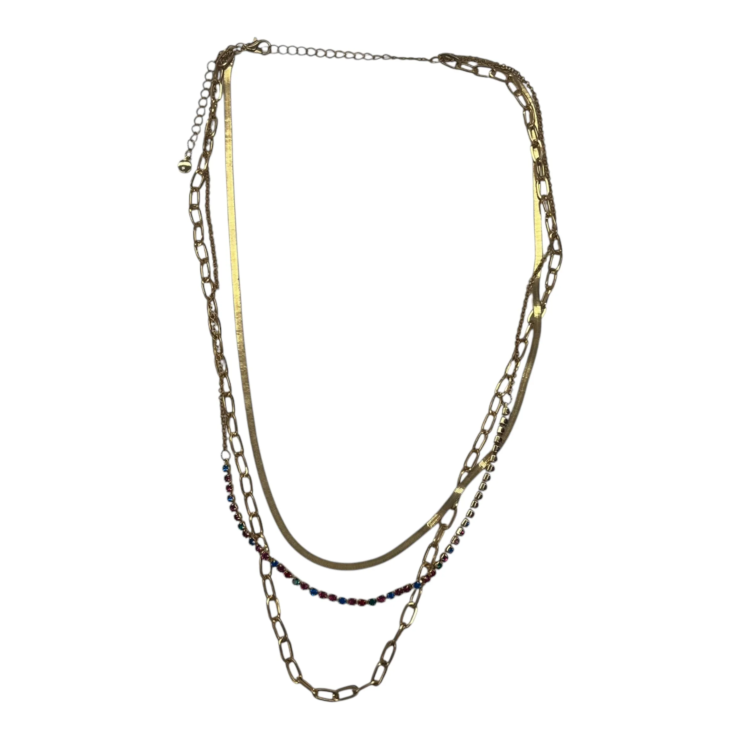 Necklace Layered By Clothes Mentor In Gold