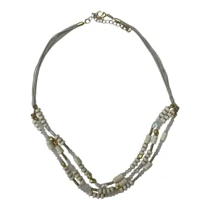 Necklace Layered By Clothes Mentor In White