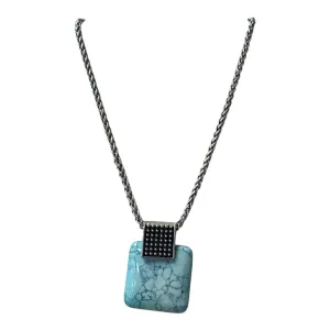 Necklace Pendant  In Aqua