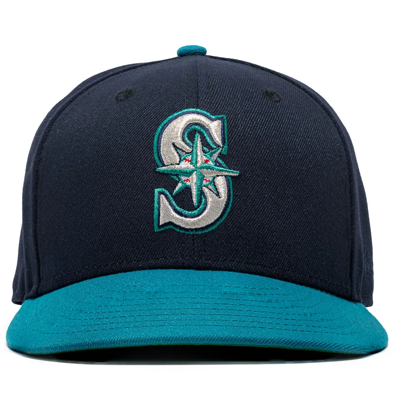 New Era x Politics Seattle Mariners 59FIFTY Fitted Hat - Navy/Teal