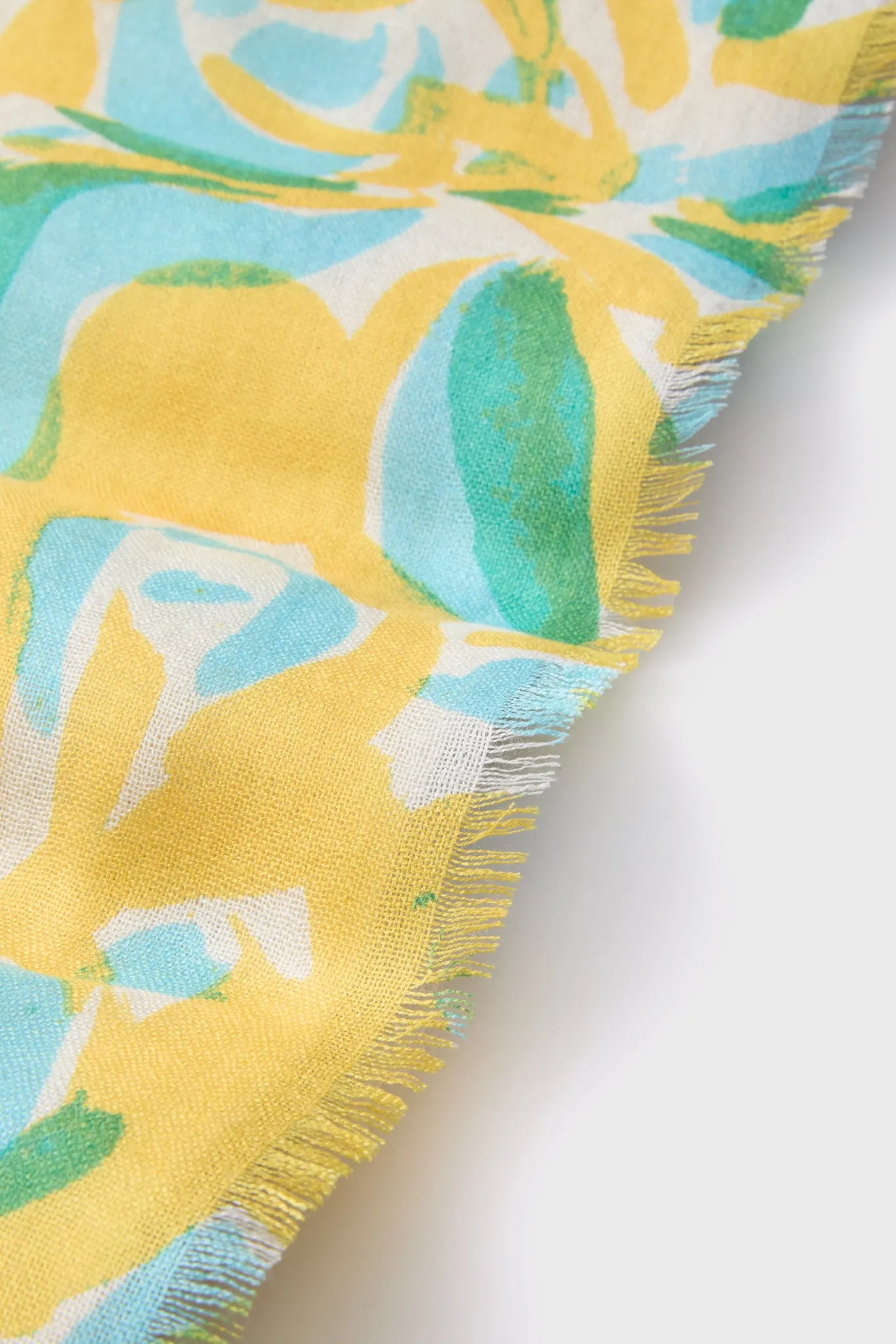 Painterly Basket Silk Cashmere Blend Large Scarf