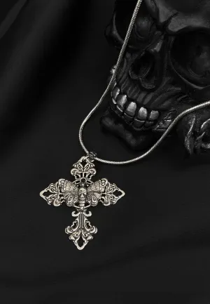 Pamela Mann - Long Cross Silver - Necklace