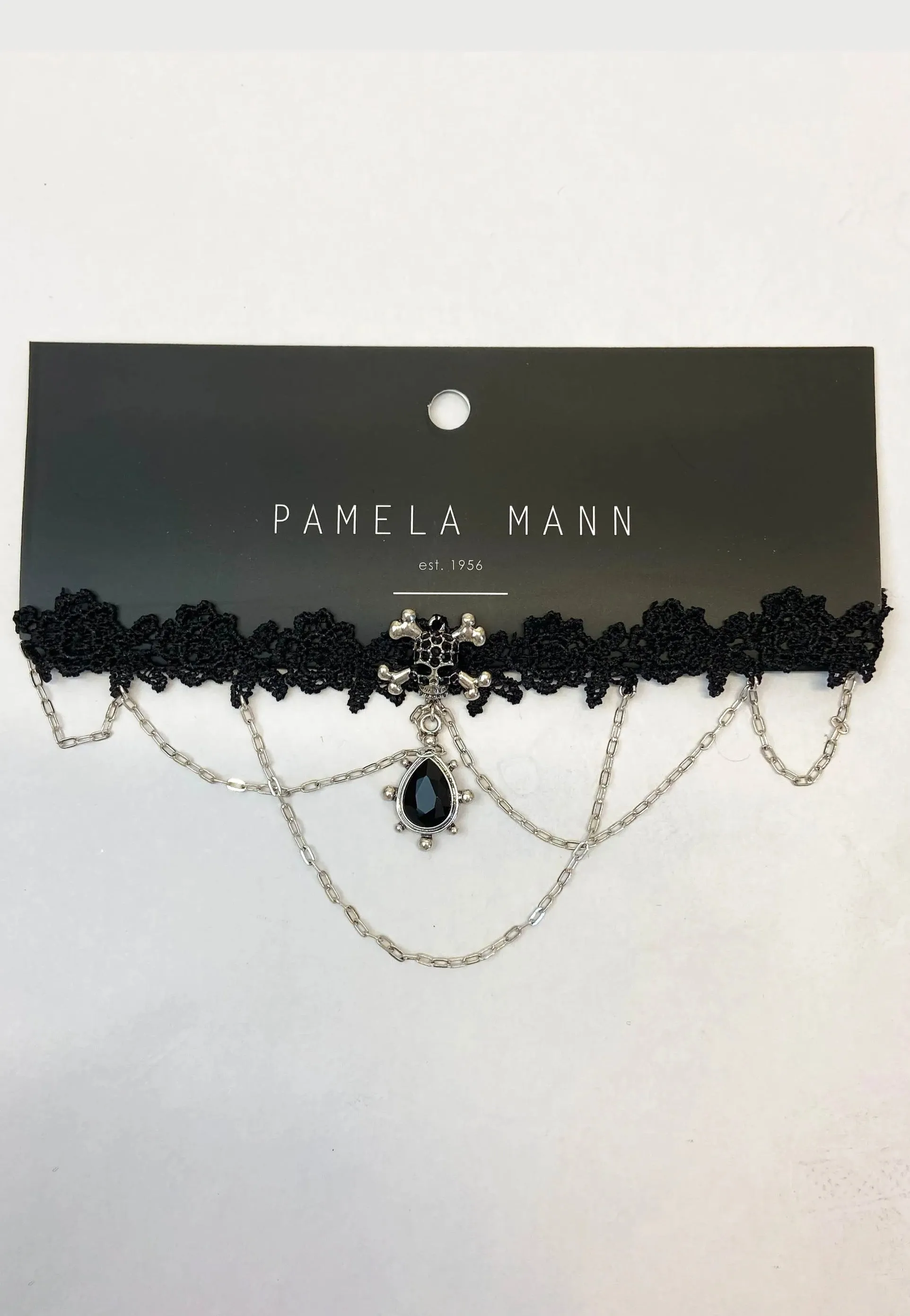 Pamela Mann - Mini Skull Lace Black - Choker