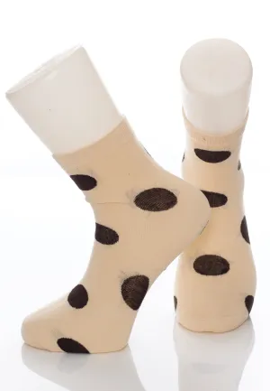 Pamela Mann - Polka Dot Cotton Ankle Beige/Black - Socks