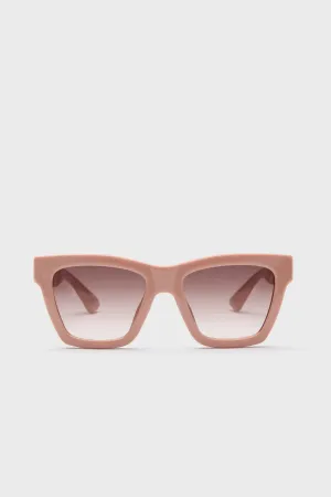 Pink Square Frame Sunglasses