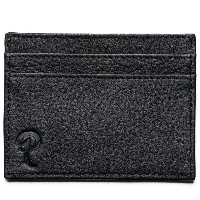 Politics Leather Card Holder - Black