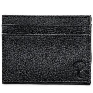 Politics Leather Card Holder - Black