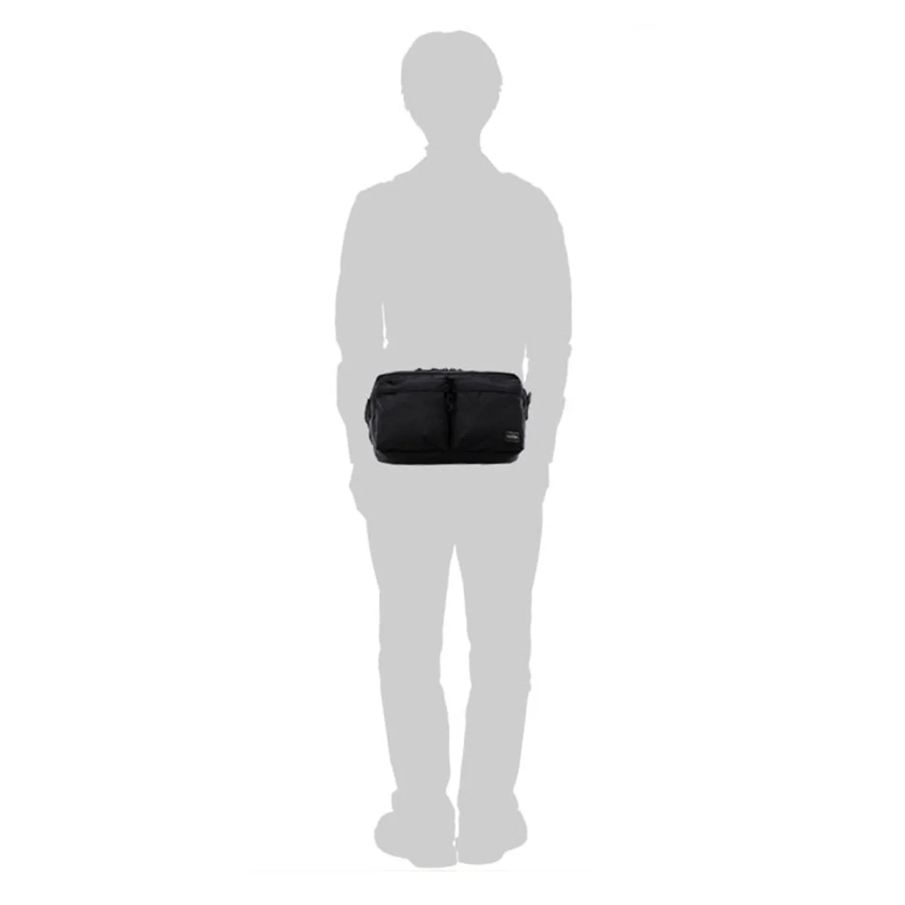 Porter-Yoshida and Co Force 2-Way Waist Bag Black