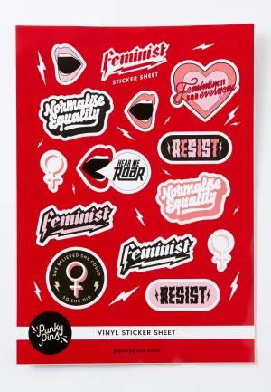 Punky Pins - Feminist Vinyl - Sticker