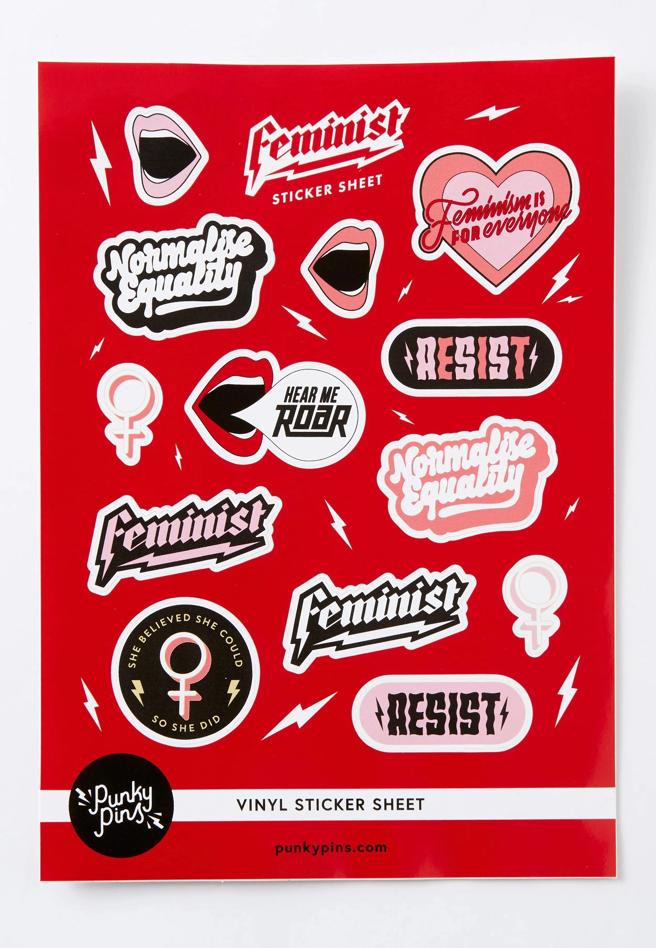Punky Pins - Feminist Vinyl - Sticker