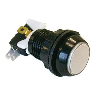 Push Button Game Switch - SPDT Round White Lens, On-(On), Illuminated (459-519)