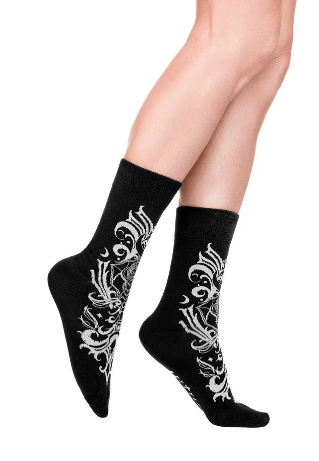 Restyle - Bat Baroque Jacquard - Socks