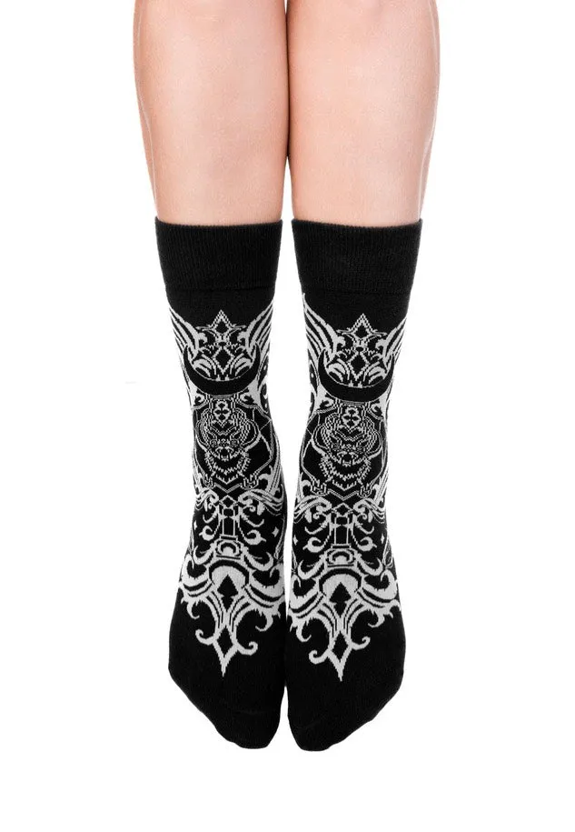 Restyle - Bat Baroque Jacquard - Socks
